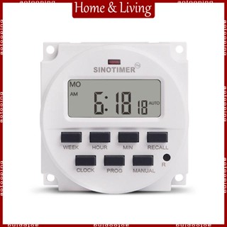 Aotoo สวิตช์ตั้งเวลา นับถอยหลัง 7 วัน สําหรับ DC 12V AC LCD Timer