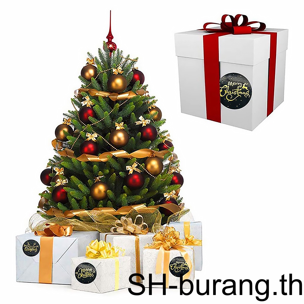 buran-สติกเกอร์ฉลาก-merry-christmas-ลอกออกได้-สําหรับติดตกแต่งกล่องของขวัญ-1-2-3-5-500-ชิ้น-ต่อม้วน