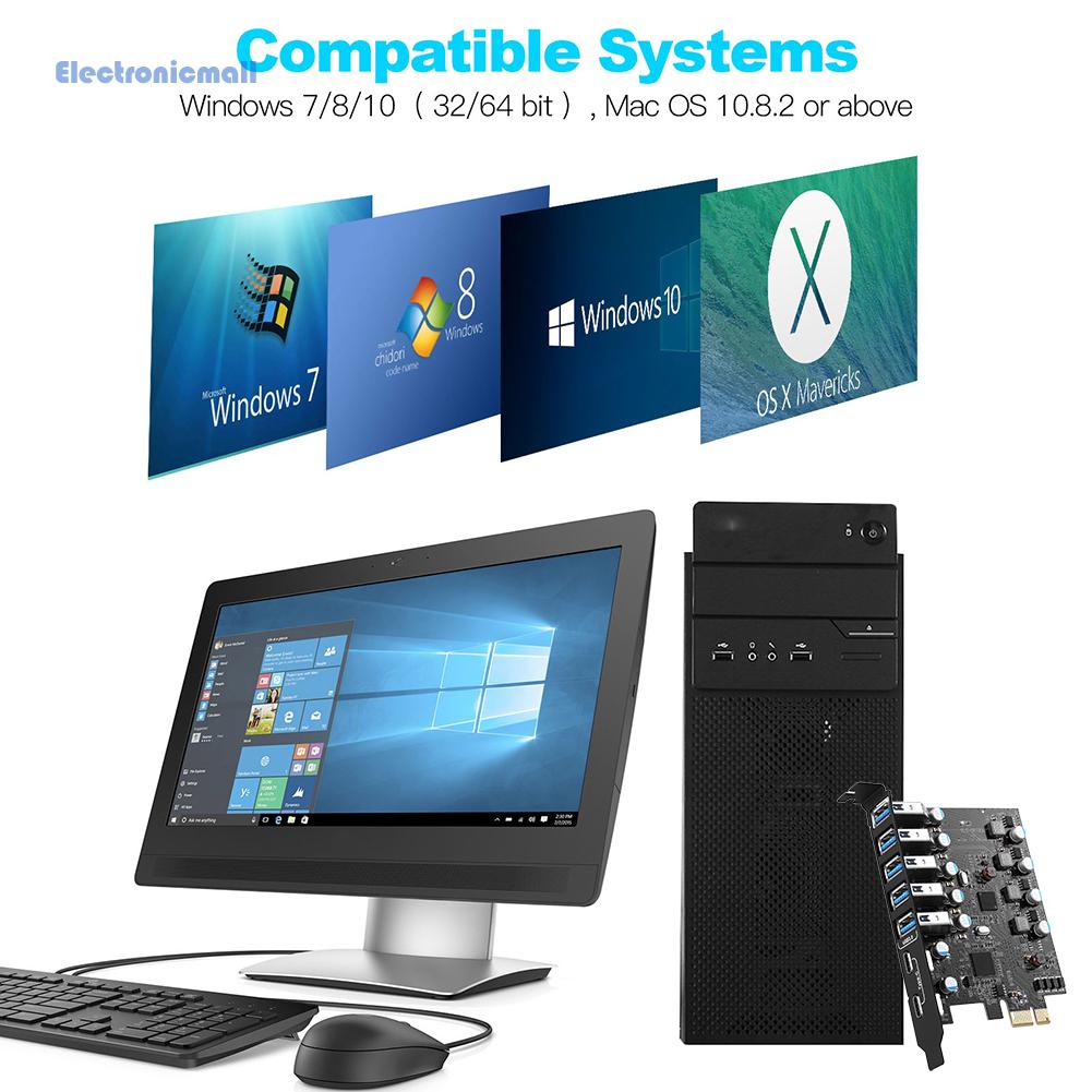 electronicmall01-th-การ์ดโฮสต์-pcie-usb-3-0-รองรับ-windows-xp-vista-เซิร์ฟเวอร์-7-8-10-5gbps