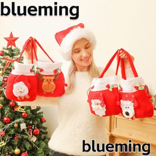 Blueming2 ถุงของขวัญ ลายซานตาคลอส กวางเอลก์ สโนว์แมนน่ารัก สําหรับใส่ขนมหวาน