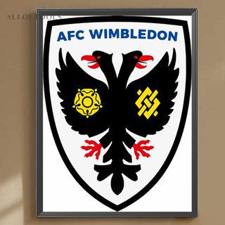 ภาพจิตรกรรมปักครอสสติตช์เพชร ทรงกลม ลาย AFC Wimbledon 5D สําหรับตกแต่งบ้าน DIY [alloetools.th]