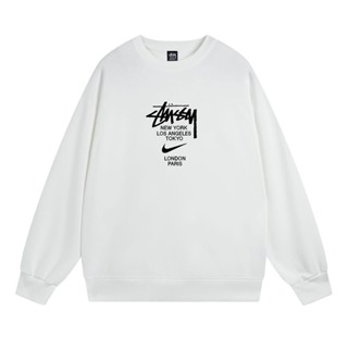 Stussy - เสื้อกันหนาว คอกลม พิมพ์ลายโลโก้ แฟชั่น อเนกประสงค์ สําหรับผู้ชาย และผู้หญิง