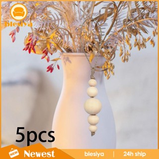 [Blesiya] เชือกปอ พร้อมลูกปัดไม้ สําหรับตกแต่งบ้านฟาร์ม 5 ชิ้น