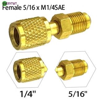 ⭐NEW ⭐Adapter Brass Easy To Install For Air Conditioning Systems For R410 R32 R22 Gold