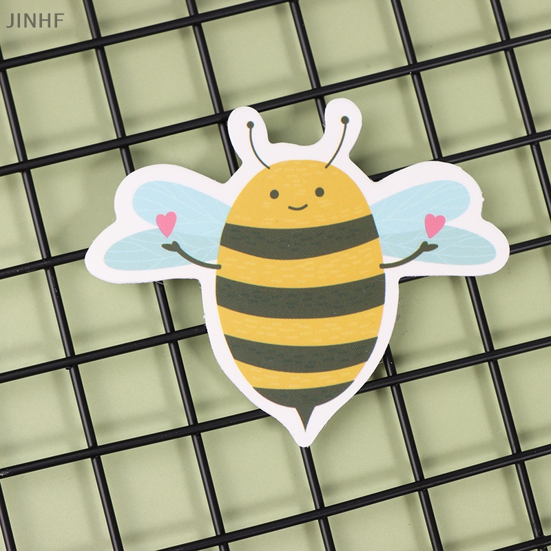 bestbuyshop-สติกเกอร์-ลายการ์ตูนผึ้ง-ดอกไม้-กันน้ํา-สําหรับตกแต่งกระเป๋าเดินทาง-กีตาร์-สเก็ตบอร์ด-แล็ปท็อป-50-ชิ้น
