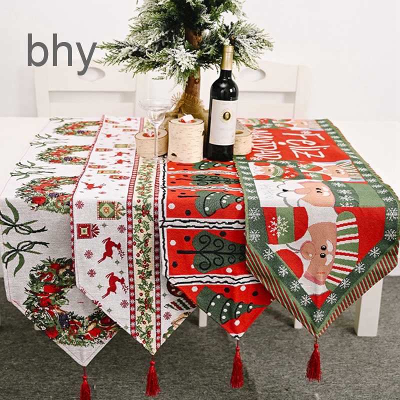 bhy021-ผ้าปูโต๊ะถักนิตติ้ง-ลายคริสต์มาส-สร้างสรรค์-สําหรับตกแต่งบ้าน