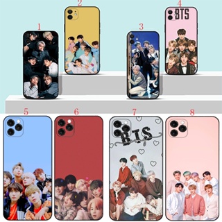 เคสโทรศัพท์มือถือ แบบนิ่ม ลายการ์ตูนอนิเมะ Bangtan Boys สีดํา สําหรับ iPhone 15 15 Pro Max 15 plus H4