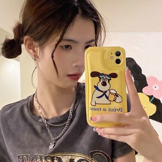 Beer Dog Cartoon Phone Case For Iphone 14Promax 11/12 13 Silicone