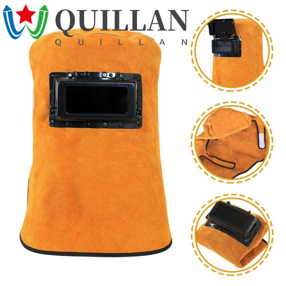 Quillan ฝาครอบเชื่อม หนังวัว ปรับได้ ป้องกันการลวก ป้องกันการกระเด็น