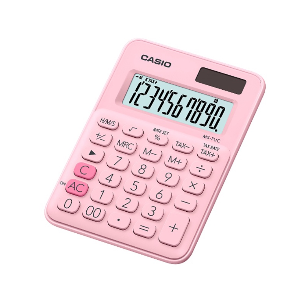 casio-เครื่องคิดเลข-รุ่น-ms-7uc-pk-สีชมพูพาสเทล