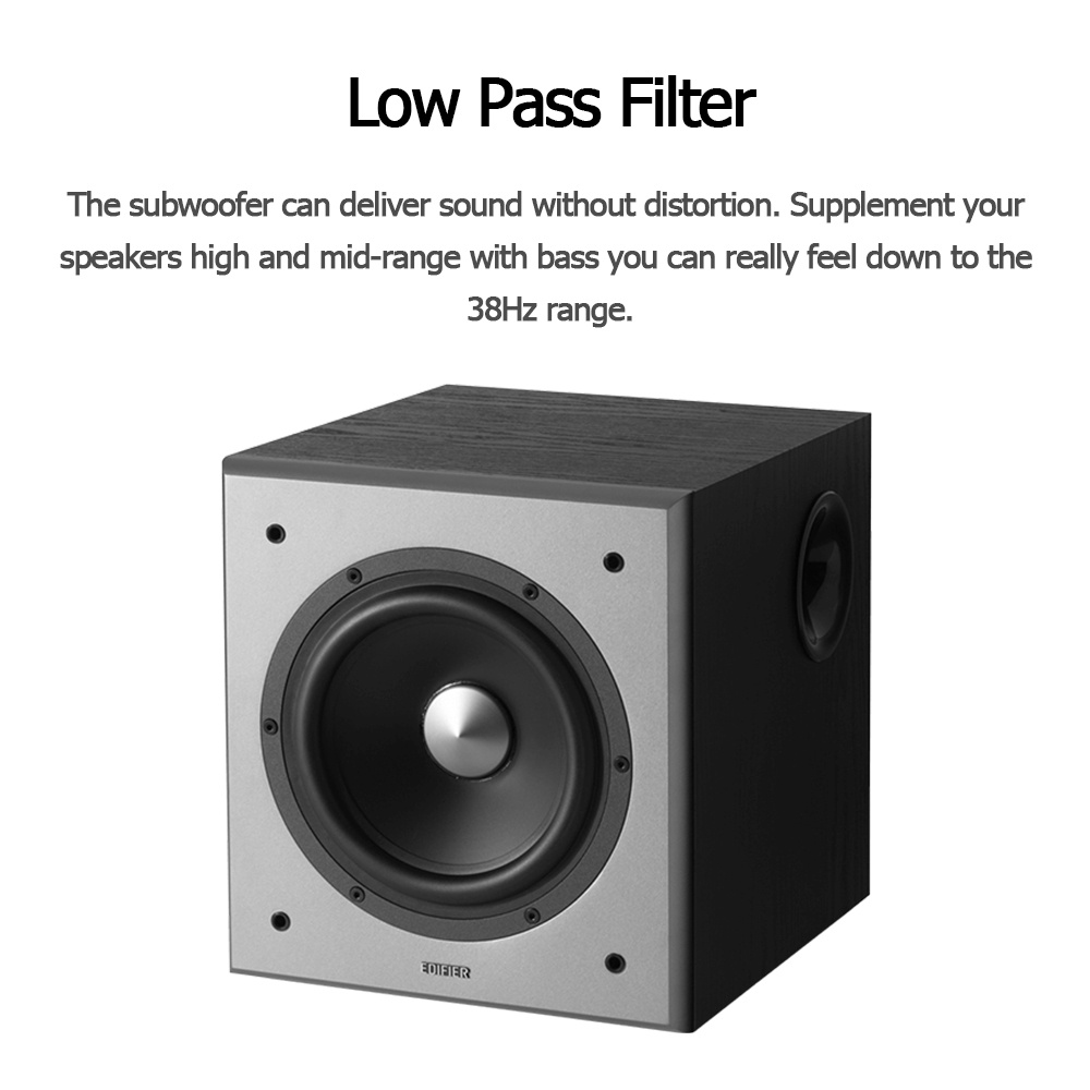 Edifier T5 ขับเคลื่อนซับวูฟเฟอร์แบบแอคทีฟ การตอบสนองความถี่ 70W RMS ...