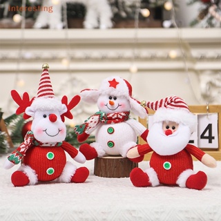 [Interesting] จี้ตุ๊กตาซานตาคลอส สโนว์แมน ผ้าถัก สําหรับแขวนตกแต่งบ้าน ต้นคริสต์มาส
