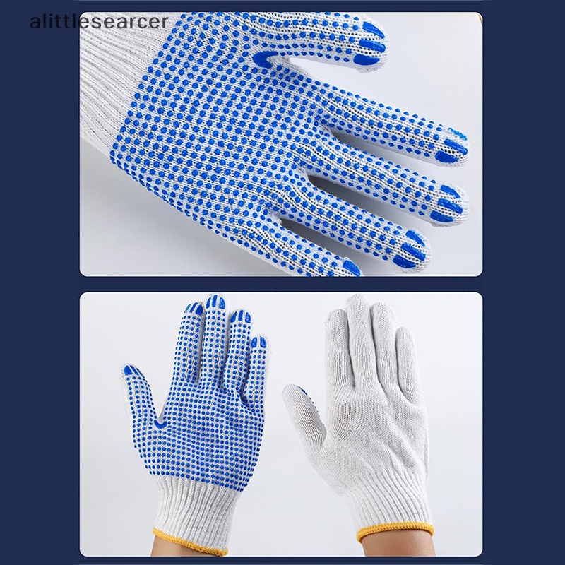 alittlesearcer-ถุงมือผ้าฝ้าย-กันลื่น-ทนต่อการสึกหรอ-สําหรับงานก่อสร้าง-1-คู่