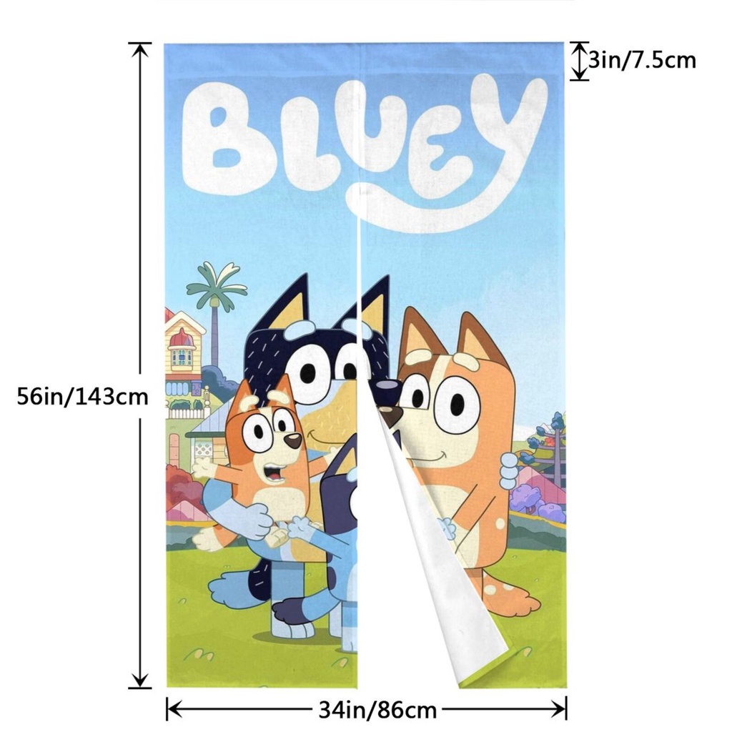 bluey-ผ้าม่านทึบแสง-สร้างสรรค์-เพื่อความเป็นส่วนตัว-สําหรับติดประตูห้องนอน-ห้องนั่งเล่น-86x143-ซม-34x56-นิ้ว