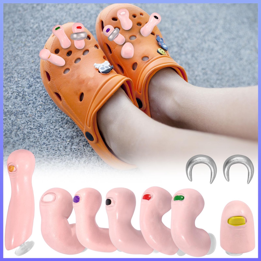 shopsbc0307-จี้เรซิ่น-รูปรองเท้าน่ารัก-สําหรับตกแต่งรองเท้า-diy-9-ชิ้น