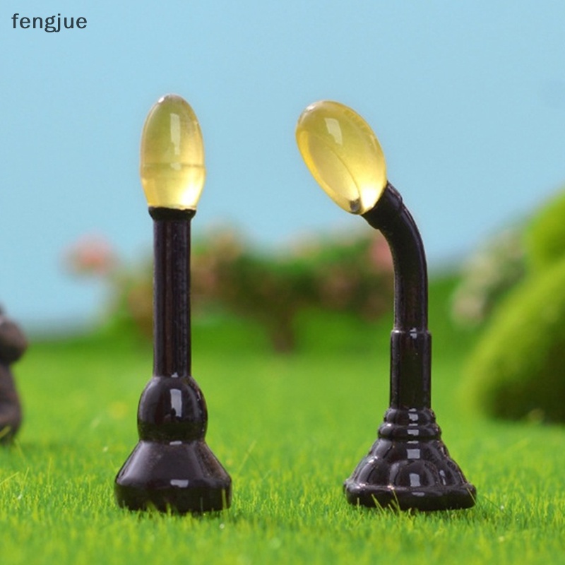 fengjue-โคมไฟถนน-เรืองแสง-ขนาดเล็ก-สําหรับตกแต่งบ้านตุ๊กตา-2-ชิ้น