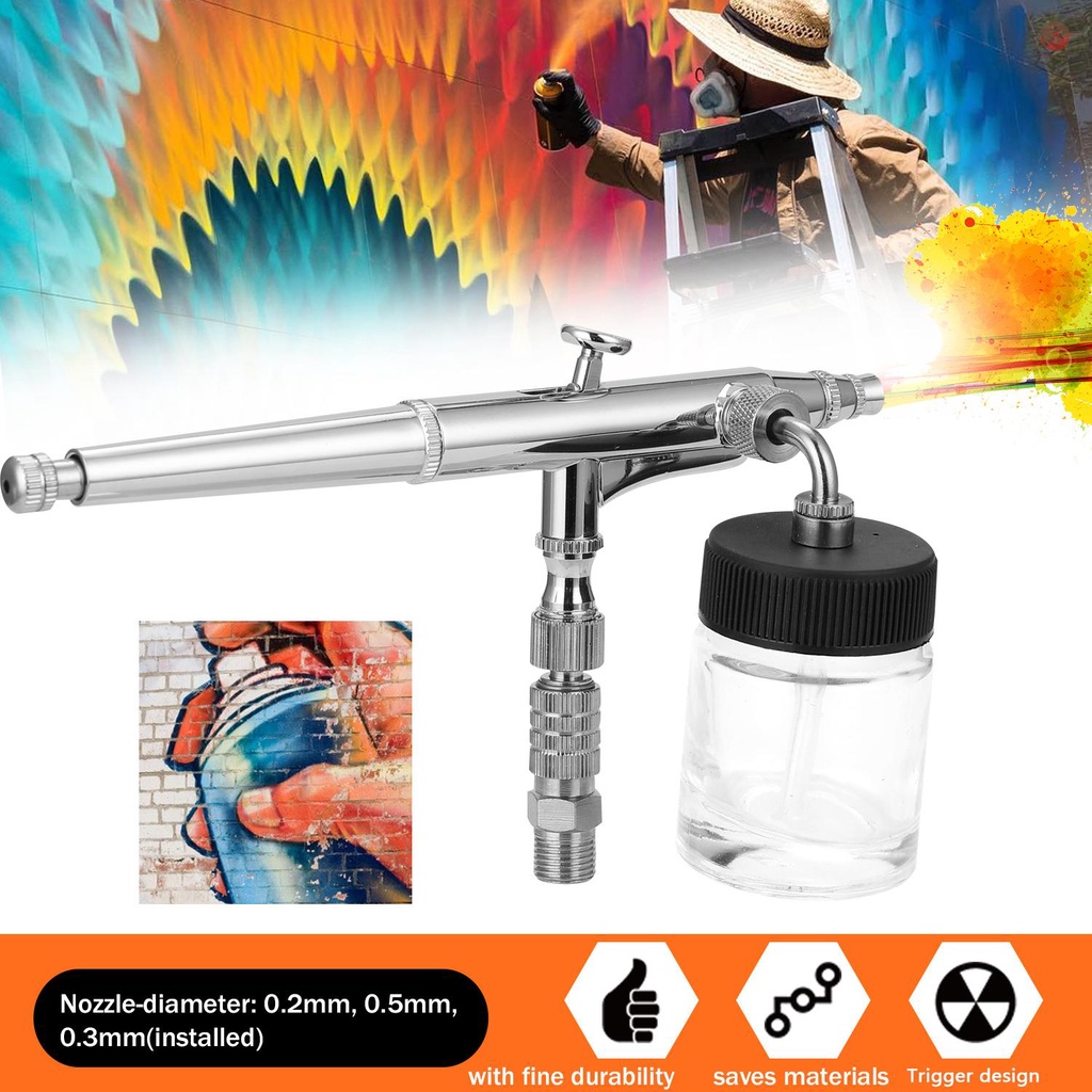 professional-airbrush-set-for-model-making-art-painting-with-g1-8-adapter-wrentch-2-fluid-cups-2needles-2-nozzles-high-quality-airbrush-kit-for-precise-model-painting-and-artwork-creation