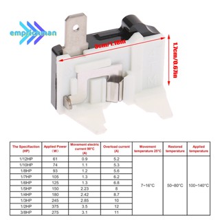 Epmn&gt; รีเลย์ป้องกันตู้เย็น 4TM 110 220V 1/2 1/3 1/4 1/5 1/6 1/7 1/8HP