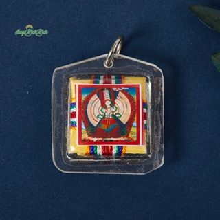 Erck&gt; พวงกุญแจ จี้รูปพระพุทธรูปทิเบต สีเขียว ขนาดเล็ก