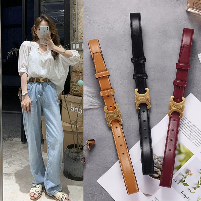 the-arc-de-triomphe-ladies-leather-belt-pure-cowhide-jeans-decorative-belt-simple-smooth-buckle-belt-woman