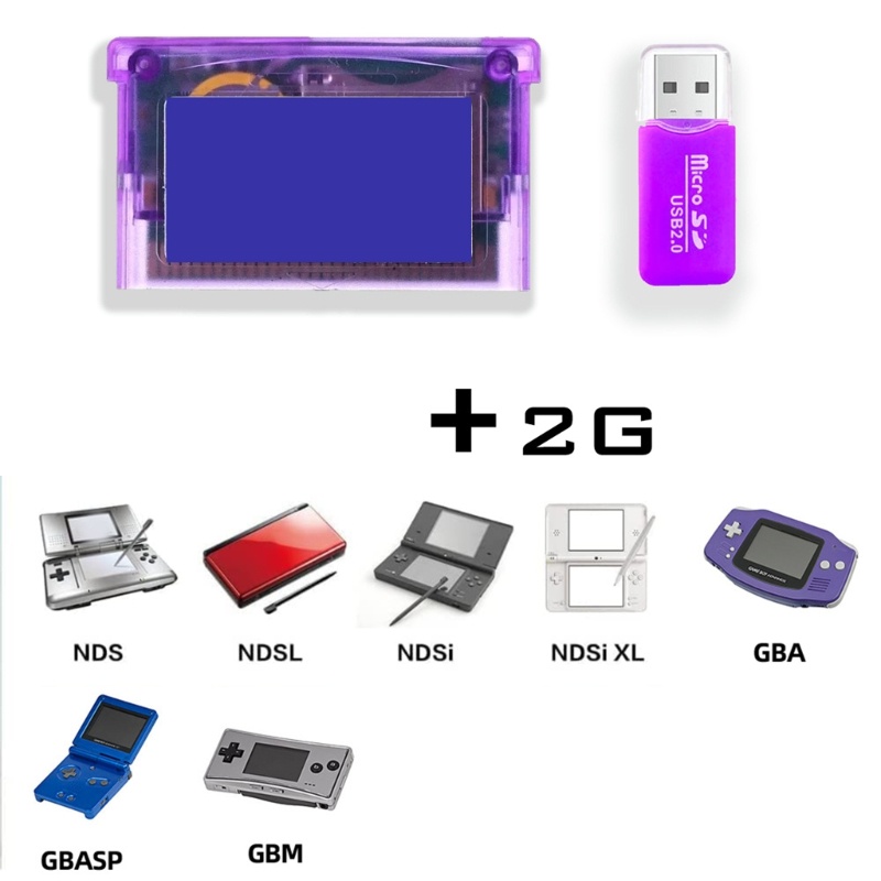 blg-อะแดปเตอร์การ์ดเกม-ทนทาน-สําหรับ-gba-gbm-ids-nds-ndsl-2gb-พร้อมแฟลชไดรฟ์-usb