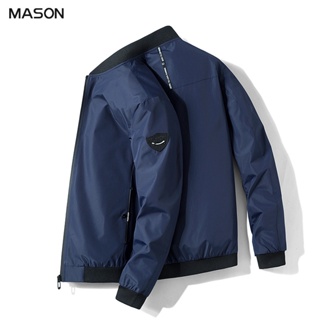 Mason ใหม่ เสื้อแจ็กเก็ต คอปกตั้ง ขนแกะ สําหรับผู้ชาย