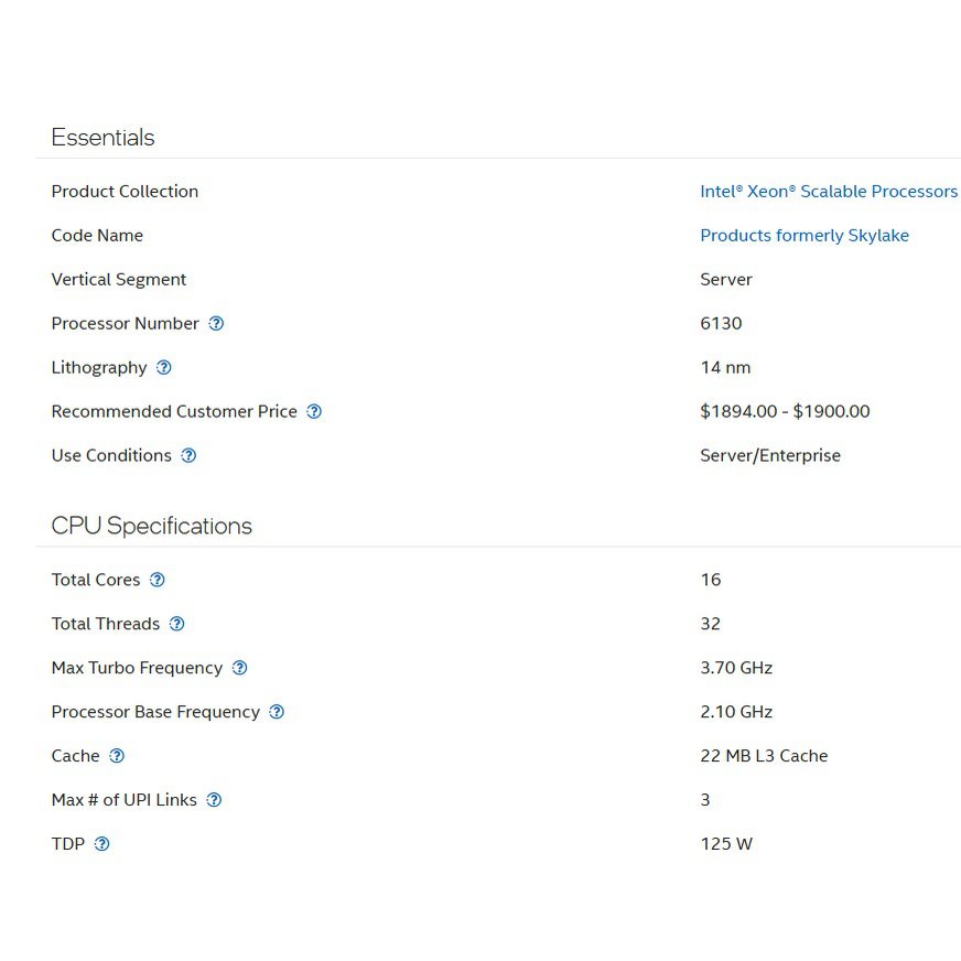 xeon-gold-เมนบอร์ดโปรเซสเซอร์-cpu-6130-sr3b9-2-1ghz-32-thread-16-cores-22mb-125w-lga3647-สําหรับเซิร์ฟเวอร์