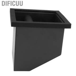 Dificuu Coffee Knock Box Rubber PTFE Steel Black Knocking Slag Bucket for Cafe