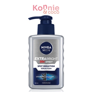 NIVEA Men Extra Bright Serum Foam 100ml นีเวีย เซรั่มโฟมล้างหน้าสูตรผิวกระจ่างใส.