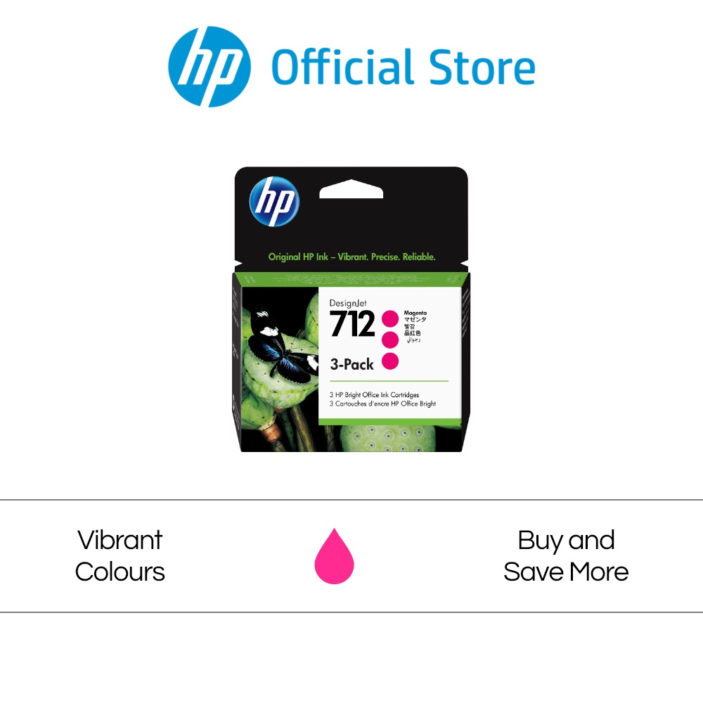 HP 712 3-pack 29-ml Magenta DesignJet Ink Cartridge | Shopee Thailand