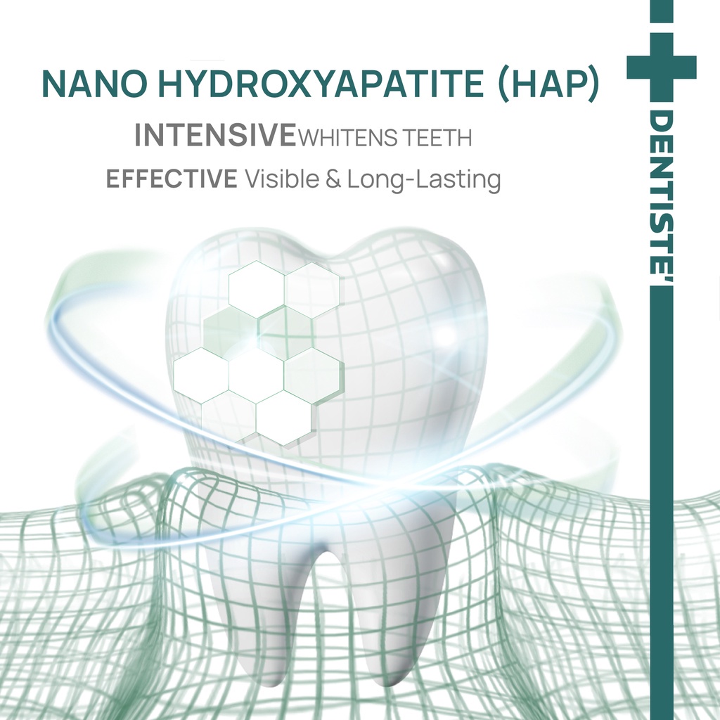 Dentiste' Premium&Natural White Toothpaste 100g. ยาสีฟัน สูตรฟันขาว เติมเต็มผิวฟันให้ขาว ด้วย NHAP แคลเซียมจากธรรมชาติ ลมหายใจสดชื่น