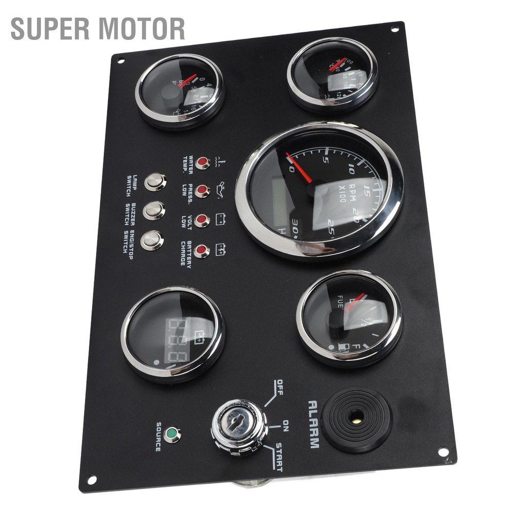 Super Motor 5in1 Digital Gauge Cluster เครื่องยนต์ RPM การใช้ระดับความ ...