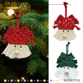 Eutus|จี้ซานตาคลอส ผ้าฝ้ายทอมือ ไม่ซีดจาง สําหรับตกแต่งคริสต์มาส
