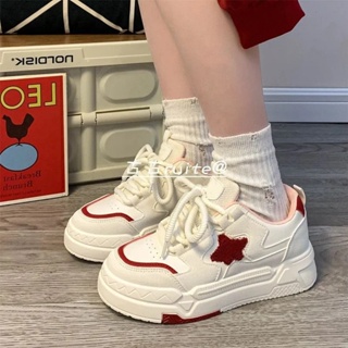 [Do Re Mi] รองเท้าลำลองสีขาวแฟชั่นสาวๆน่ารัก