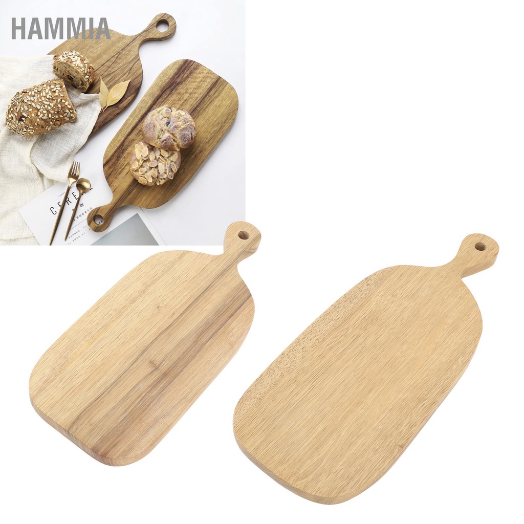 hammia-เขียงไม้พร้อมที่จับ-เขียงขัดมือสวยงาม-เขียงขนมปังสำหรับแสดงการเตรียมอาหาร