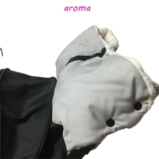 Aroma ถุงมือ ผ้าฟลีซ ผ้าออกซ์ฟอร์ด กันน้ํา กันลม ให้ความอบอุ่น เหมาะกับฤดูหนาว สําหรับรถเข็นเด็ก