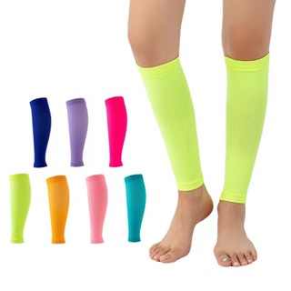 ปลอกรัดน่อง สีล้วน Compression Calf Sleeve  สีพื้น ไม่มีลวดลาย สีแนวหวาน