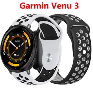 สายนาฬิกาข้อมือซิลิโคน กันน้ํา แบบเปลี่ยน สําหรับ Garmin Venu 3 Garmin Venu 3