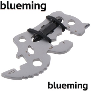 Blueming2 ชุดไขควง 14 in 1 พวงกุญแจเงิน แรดเซอโร่ เครื่องมือกระเป๋าสตางค์ EDC กระเป๋าพวงกุญแจ สําหรับผู้ชาย ผู้หญิง