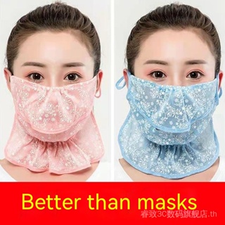 Sunscreen ice silk mask womens summer UV light and thin breathable outdoor riding open face covering cross-border 57VH