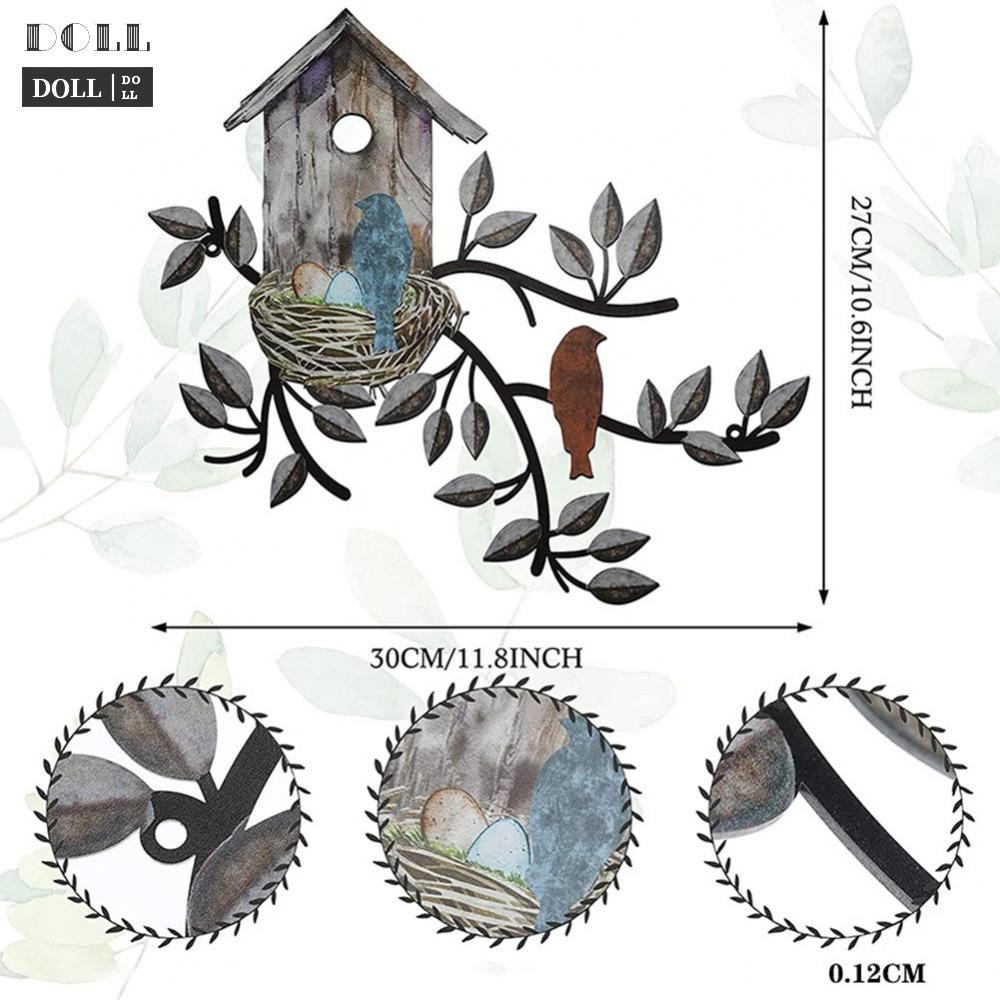 new-metal-art-wall-art-wall-brown-wall-decor-with-birdhouse-birds-metal-tree