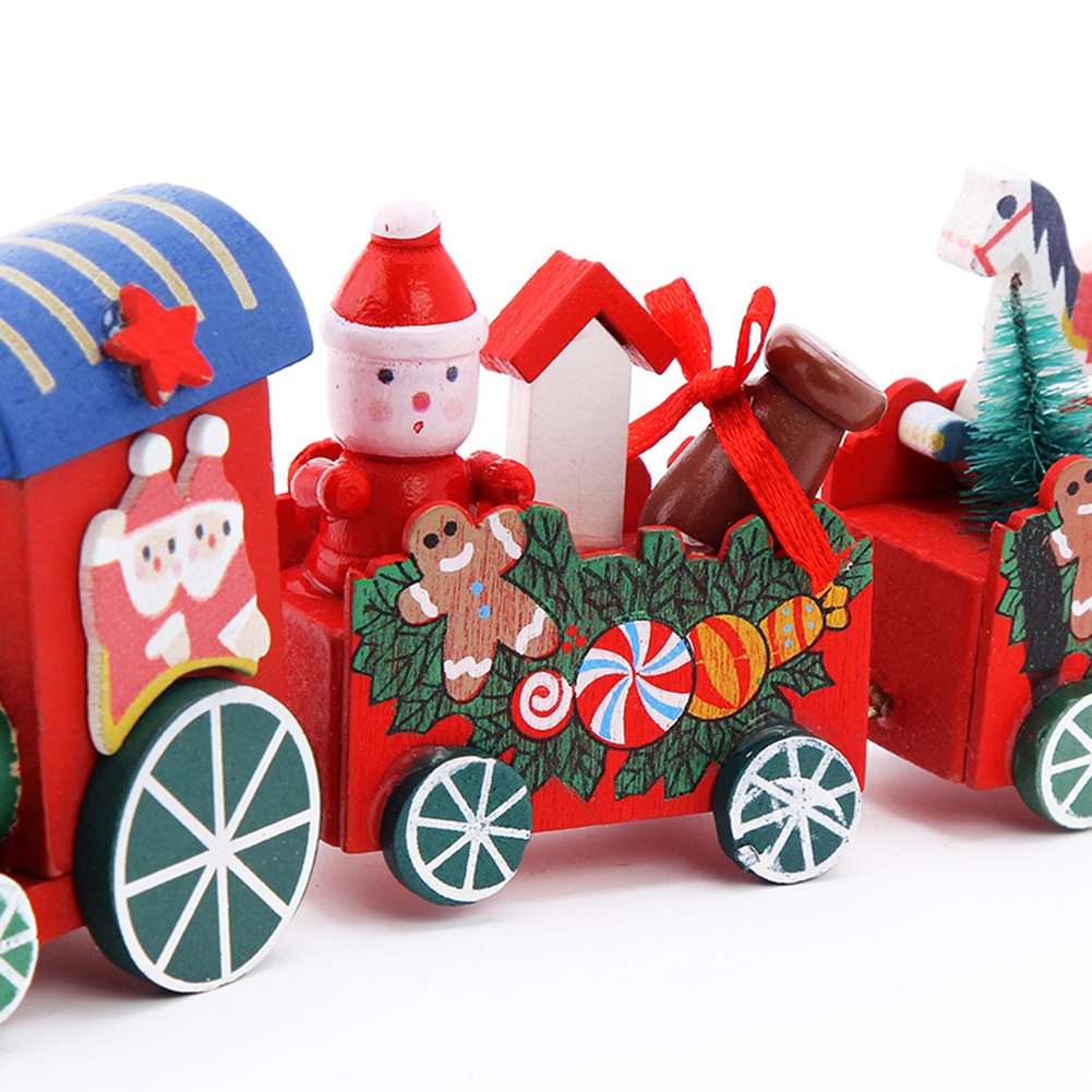 christmas-รถไฟไม้-ของเล่น-ของขวัญคริสต์มาส-สําหรับเด็ก