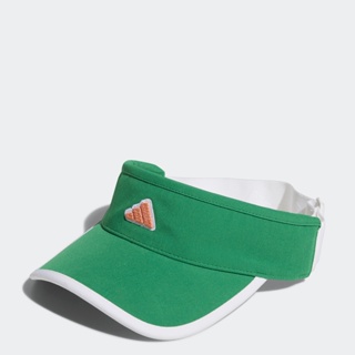 adidas กอล์ฟ หมวกไวเซอร์แต่งแผ่นโลโก้ ผู้หญิง สีเขียว HT5819