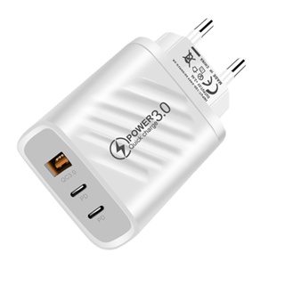 Spot seconds# Double PD mobile phone charger 2C 1USB travel charger Type-C multi-port adapter European standard American standard British standard 8cc