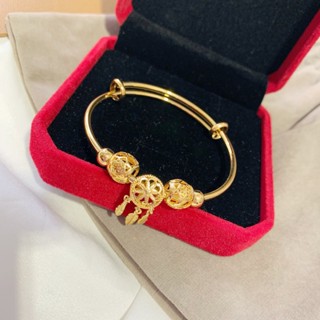 เครื่องประดับ สร้อยข้อมือทอง 18k จี้ตาข่ายดักฝัน ไม่จางหาย ถ่ายโอนได้นาน