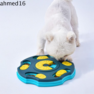 Ahmed ชามพลาสติกใส่อาหาร กันลื่น สีชมพู สีฟ้า สําหรับสัตว์เลี้ยง สุนัข IQ