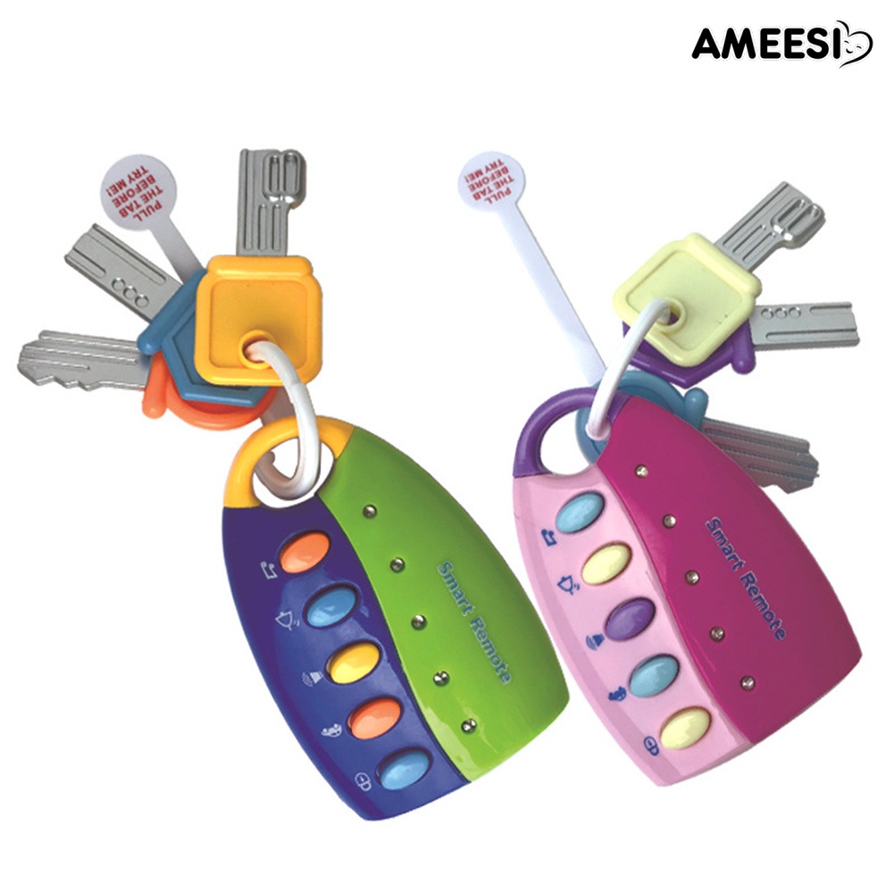 ameesi-พวงกุญแจรถยนต์-มีเสียงดนตรี-หลากสี-ของเล่นเสริมการเรียนรู้เด็ก