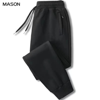 Mason กางเกงสแล็ค ขนาดใหญ่ กางเกงวอร์ม ผ้าฝ้าย กางเกงวอร์ม ทรงหลวม ตรง สําหรับผู้ชาย