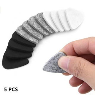 New Arrival~Reliable Felt Ukulele Plectrums 5 Pcs for Every Player in Black Grey White