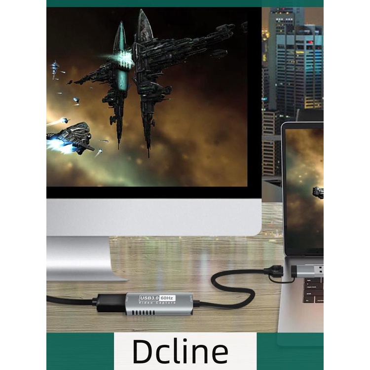 dcline-th-อะแดปเตอร์แปลงวิดีโอ-hd-เป็น-type-c-usb3-0-hd-1080p-4k-60hz-สําหรับ-youtube-live-streaming